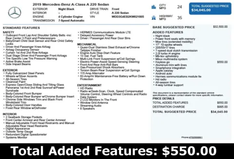 Another view of 2019 Mercedes-Benz A-Class A 220 for sale in Duluth, GA at Autoplex Atlanta