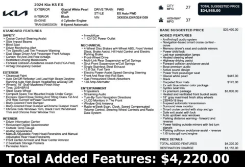 Another view of 2024 Kia K5 EX for sale in Duluth, GA at Autoplex Atlanta