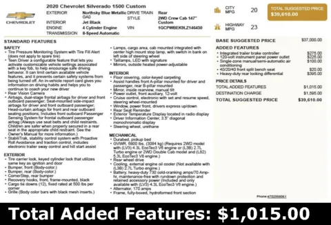 Another view of 2020 Chevrolet Silverado 1500 Custom for sale in Duluth, GA at Autoplex Atlanta