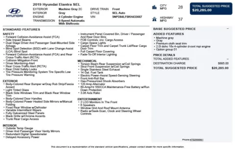 Another view of 2019 Hyundai Elantra SEL for sale in Duluth, GA at Autoplex Atlanta