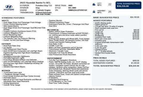 Another view of 2023 Hyundai Santa Fe SEL for sale in Duluth, GA at Autoplex Atlanta