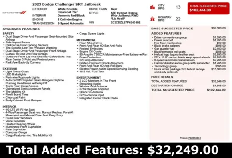 Another view of 2023 Dodge Challenger SRT Hellcat Redeye for sale in Duluth, GA at Autoplex Atlanta