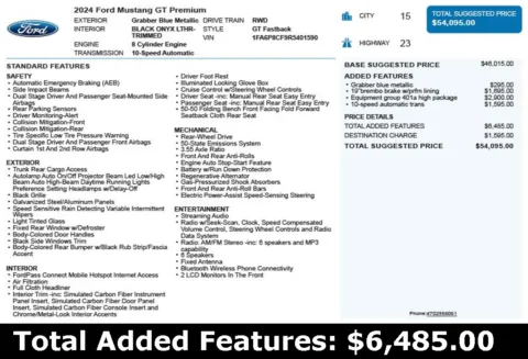 Another view of 2024 Ford Mustang GT Premium for sale in Duluth, GA at Autoplex Atlanta