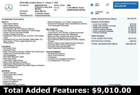 Another view of 2019 Mercedes-Benz C-Class C 300 for sale in Duluth, GA at Autoplex Atlanta