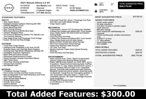 Another view of 2021 Nissan Altima 2.5 SV for sale in Duluth, GA at Autoplex Atlanta
