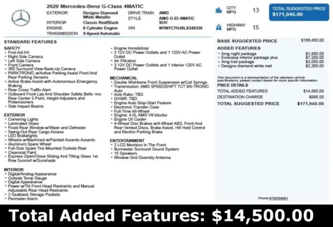Another view of 2020 Mercedes-Benz G-Class G 63 AMG for sale in Duluth, GA at Autoplex Atlanta