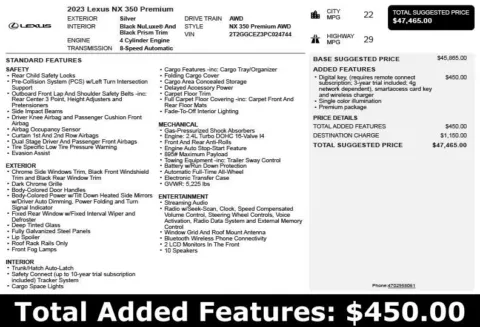 Another view of 2023 Lexus NX 350 Premium for sale in Duluth, GA at Autoplex Atlanta