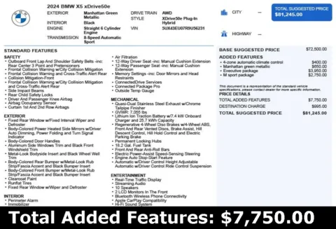 Another view of 2024 BMW X5 xDrive50e for sale in Duluth, GA at Autoplex Atlanta