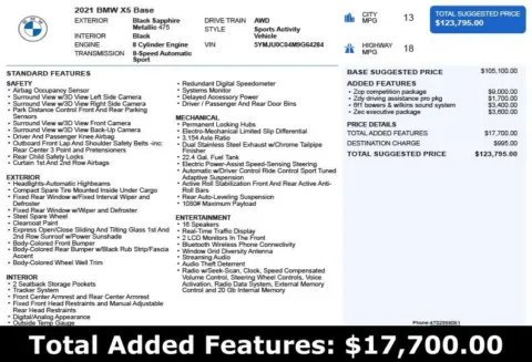 Another view of 2021 BMW X5 M for sale in Duluth, GA at Autoplex Atlanta