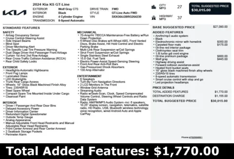 Another view of 2024 Kia K5 GT-Line for sale in Duluth, GA at Autoplex Atlanta