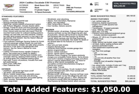 Another view of 2024 Cadillac Escalade ESV Premium for sale in Duluth, GA at Autoplex Atlanta