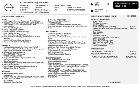 Another view of 2023 Nissan Rogue S for sale in Duluth, GA at Autoplex Atlanta