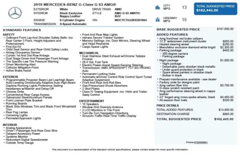 Another view of 2019 Mercedes-Benz G-Class G 63 AMG for sale in Duluth, GA at Autoplex Atlanta