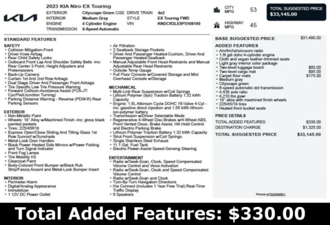 Another view of 2023 Kia Niro EX Touring for sale in Duluth, GA at Autoplex Atlanta