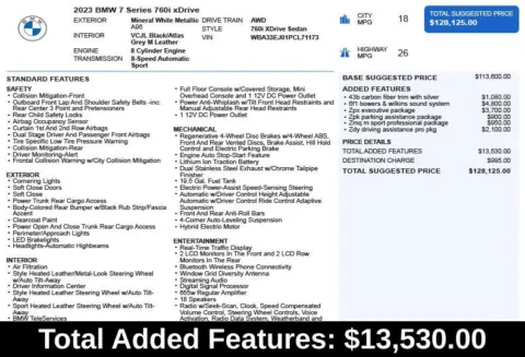 Another view of 2023 BMW 7 Series 760i xDrive for sale in Duluth, GA at Autoplex Atlanta
