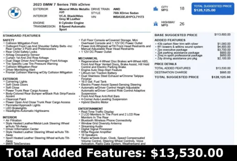 Another view of 2023 BMW 7 Series 760i xDrive for sale in Duluth, GA at Autoplex Atlanta