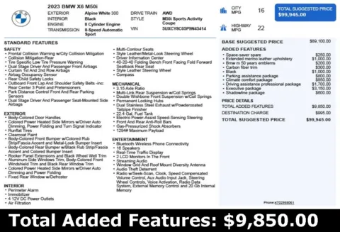 Another view of 2023 BMW X6 M50i for sale in Duluth, GA at Autoplex Atlanta