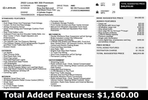 Another view of 2022 Lexus NX 350 Premium for sale in Duluth, GA at Autoplex Atlanta