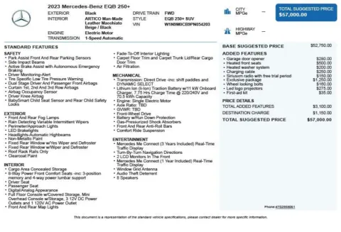 Another view of 2023 Mercedes-Benz EQB 250+ for sale in Duluth, GA at Autoplex Atlanta