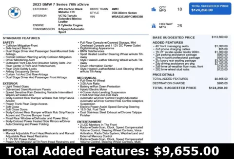 Another view of 2023 BMW 7 Series 760i xDrive for sale in Duluth, GA at Autoplex Atlanta
