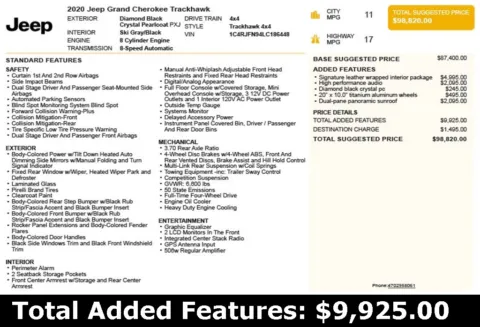 Another view of 2020 Jeep Grand Cherokee Trackhawk for sale in Duluth, GA at Autoplex Atlanta