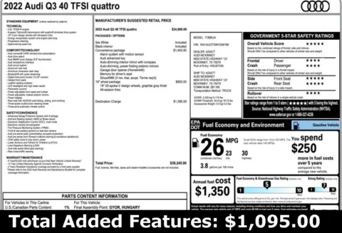 Another view of 2022 Audi Q3 Premium for sale in Duluth, GA at Autoplex Atlanta