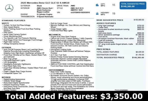 Another view of 2025 Mercedes-Benz GLE 63 S AMG for sale in Duluth, GA at Autoplex Atlanta