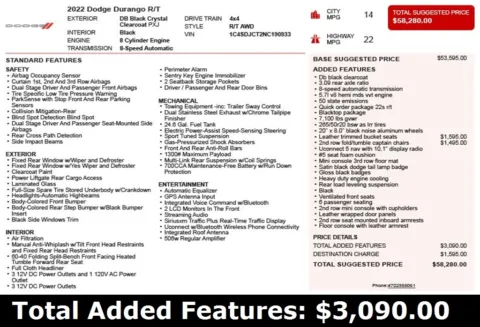 Another view of 2022 Dodge Durango R/T for sale in Duluth, GA at Autoplex Atlanta