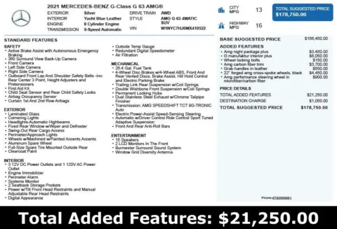 Another view of 2021 Mercedes-Benz G-Class G 63 AMG for sale in Duluth, GA at Autoplex Atlanta