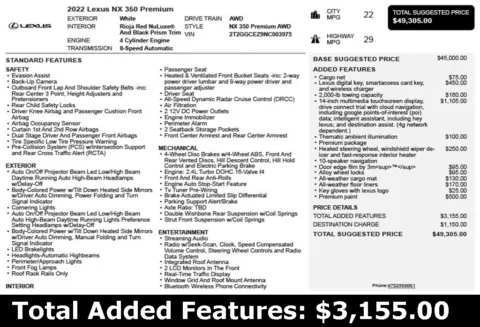 Another view of 2022 Lexus NX 350 Premium for sale in Duluth, GA at Autoplex Atlanta