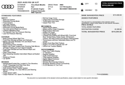 Another view of 2021 Audi RS Q8 4.0T for sale in Duluth, GA at Autoplex Atlanta