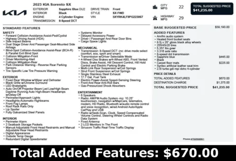 Another view of 2023 Kia Sorento SX for sale in Duluth, GA at Autoplex Atlanta