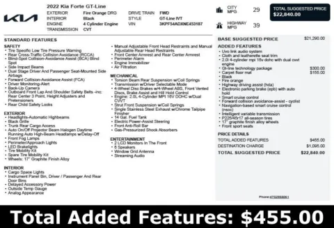 Another view of 2022 Kia Forte GT-Line for sale in Duluth, GA at Autoplex Atlanta