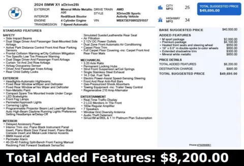 Another view of 2024 BMW X1 xDrive28i for sale in Duluth, GA at Autoplex Atlanta