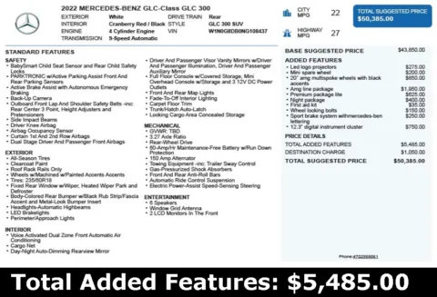 Another view of 2022 Mercedes-Benz GLC 300 for sale in Duluth, GA at Autoplex Atlanta