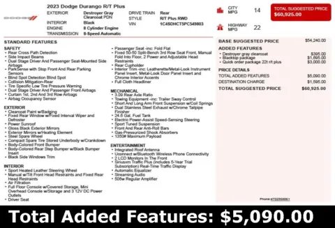 Another view of 2023 Dodge Durango R/T Plus for sale in Duluth, GA at Autoplex Atlanta