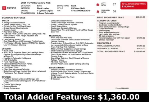 Another view of 2021 Toyota Camry XSE for sale in Duluth, GA at Autoplex Atlanta