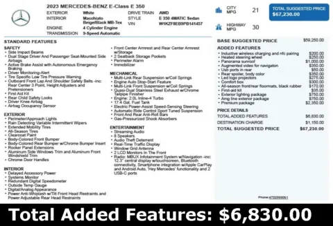 Another view of 2023 Mercedes-Benz E-Class E 350 for sale in Duluth, GA at Autoplex Atlanta