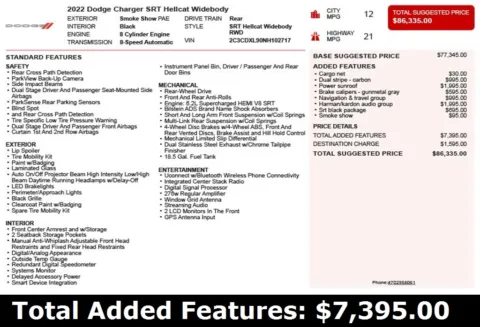 Another view of 2022 Dodge Charger SRT Hellcat Widebody for sale in Duluth, GA at Autoplex Atlanta