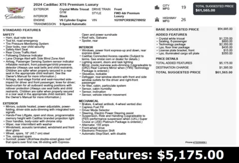 Another view of 2024 Cadillac XT6 Premium Luxury for sale in Duluth, GA at Autoplex Atlanta