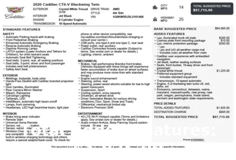 Another view of 2020 Cadillac CT6-V Blackwing Twin for sale in Duluth, GA at Autoplex Atlanta