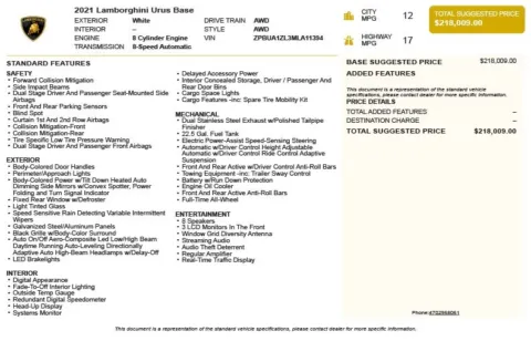 Another view of 2021 Lamborghini Urus for sale in Duluth, GA at Autoplex Atlanta