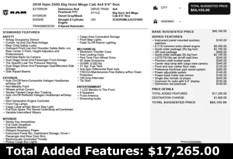 Another view of 2018 Ram 2500 Big Horn for sale in Duluth, GA at Autoplex Atlanta