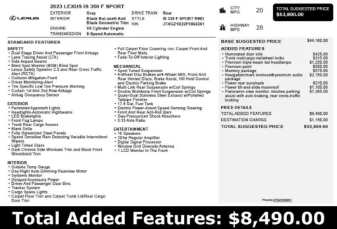 Another view of 2023 Lexus IS 350 F SPORT for sale in Duluth, GA at Autoplex Atlanta