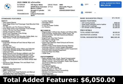 Another view of 2025 BMW X5 xDrive50e for sale in Duluth, GA at Autoplex Atlanta