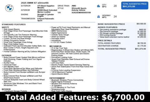 Another view of 2025 BMW X7 xDrive40i for sale in Duluth, GA at Autoplex Atlanta