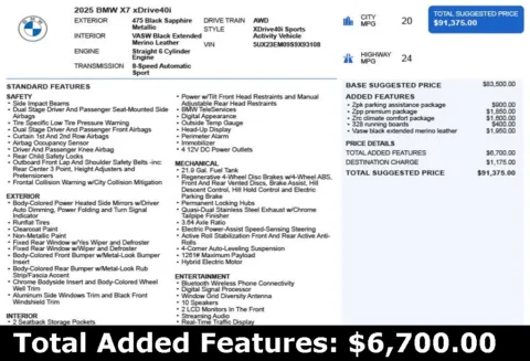 Another view of 2025 BMW X7 xDrive40i for sale in Duluth, GA at Autoplex Atlanta
