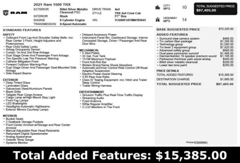 Another view of 2021 Ram 1500 TRX for sale in Duluth, GA at Autoplex Atlanta