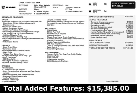 Another view of 2021 Ram 1500 TRX for sale in Duluth, GA at Autoplex Atlanta