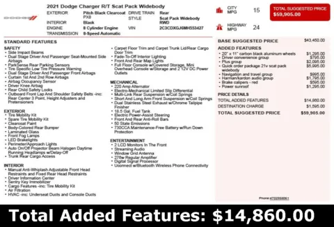 Another view of 2021 Dodge Charger R/T Scat Pack Widebody for sale in Duluth, GA at Autoplex Atlanta